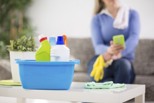 Local carpet cleaner treating stains and high-traffic areas